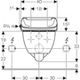 Kép 3/4 - Geberit AquaClean 4000 készlet, WC kerámiára szerelhető berendezés fali WC-vel 146.135.11.1