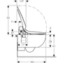 Kép 4/4 - Geberit AquaClean 4000 készlet, WC kerámiára szerelhető berendezés fali WC-vel 146.135.11.1