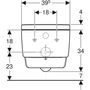 Kép 4/5 - Geberit AquaClean Mera Comfort komplett higiéniai berendezés, fali WC-vel, fényes króm, 146.213.21.1