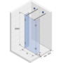 Kép 2/2 - Riho Scandic X202 120 cm-es walk-in/zuhanyfal átlátszó, króm G001049120