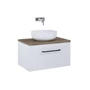 Kép 2/3 - AREZZO CARMEL 70CM-ES ALSÓSZEKRÉNY 1 FIÓKKAL MAGASFÉNYŰ FEHÉR AR-166932