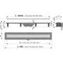 Kép 2/2 - Alcaplast Simple Zuhanyfolyóka 850 mm hosszú rozsdamentes matt acél ráccsal APZ18-850M