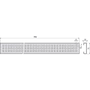 Kép 2/3 - Alca Drén folyóka rács 75 mm, horganyzott acél ADZ-R103