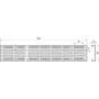 Kép 2/3 - Alca Drén folyóka rács 100 mm, horganyzott acél ADZ-R121