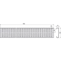 Kép 2/3 - Alca Drén folyóka rács 100 mm, rozsdamentes acél ADZ-R322