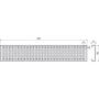 Kép 2/3 - Alca Drén folyóka rács 100 mm, horganyzott acél ADZ-R123