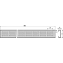 Kép 2/2 - Alca Drén folyóka rács 75 mm, horganyzott acél ADZ-R101