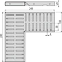 Kép 2/2 - Alca Sarok drén folyóka rács 100 mm, rozsdamentes acél ADZ-R322R