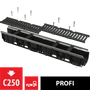 Kép 1/2 - Alcaplast Kültéri folyóka 100 mm fém peremmel és öntöttvas ráccsal C250 AVZ103-R202