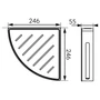 Kép 2/2 - Ferro Emotion sarok zuhanypolc 246x246x55 mm, króm/fehér 65579.4