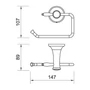 Kép 2/2 - Ferro Retro falra szerelhető WC-papír tartó, króm ARE33