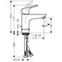 Kép 2/3 - Hansgrohe Focus Mosdócsaptelep 100 egykaros, automata lefolyó-garnitúrával, króm 31607000