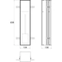 Kép 2/3 - Emco Asis Plus Modul, burkolható, WC papír + WC kefetartó, balos